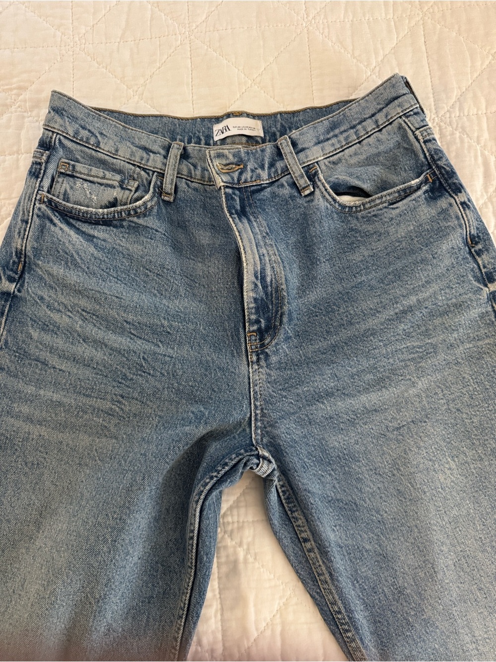 ZARA Womens Light Blue Denim Jeans